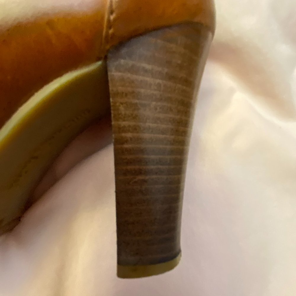 EUC Vintage Michael Kors Winter Warrior Leather Stacked Heels-8 1/2 - Picture 12 of 16